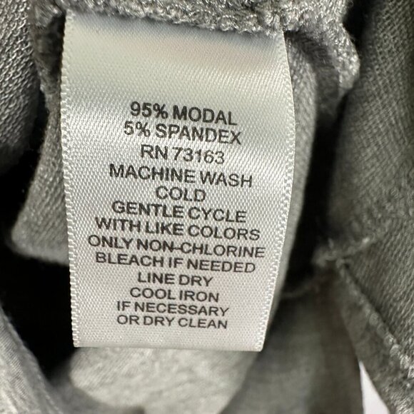 Cupio Top Womens Large Gray Stretch Tee Shirt Long Sleeve Pullover Split Hem - Picture 7 of 7